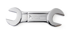 Logogravur auf Schraubenschlüssel-USB-Stick aus Metall